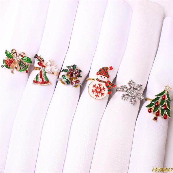 

napkin rings christmas ring holders xmas table decoration for home metal reindeer