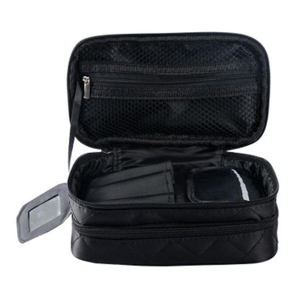

selling double layers makeup bag waterproof rhomboids travel cosmetic toiletry necessaries case -b5 bags & cases