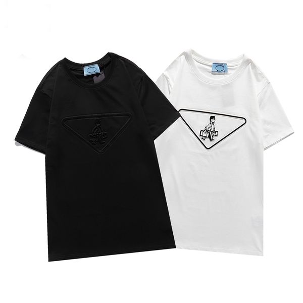 

fashion crew neck t shirts summer street man woman t shirt clothing 3d print casual short sleeve tees 2 color quality, White;black