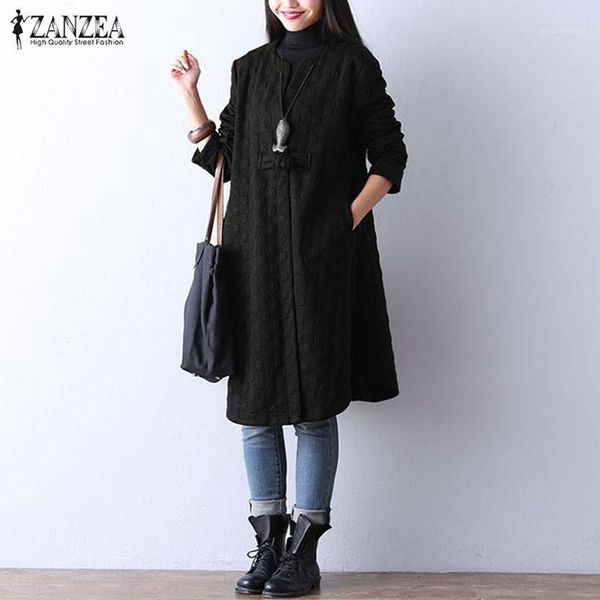 

women's jackets women's 2022 pleated kaftan soild coats casual long sleeve outwears female button overcoats plus size 5xl, Black;brown