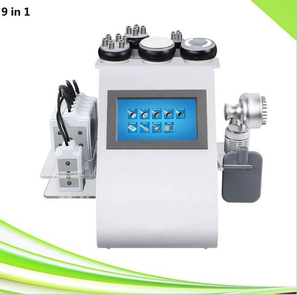 

spa salon clinic use 9 in 1 lipo laser lipolaser slimming vacuum cavitation system skin care rf cavitation machine
