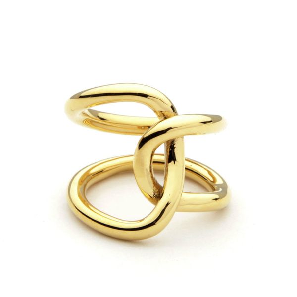 

double line cross winding rings for women infinity rings personalized gifts unique design fashion jewelry anel feminino, Silver