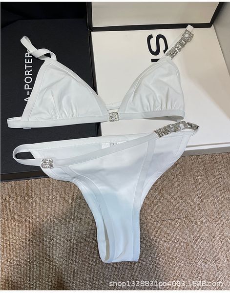 

hair fashion seaside rort style diamond bikini suit swimsuit girl, Red;black