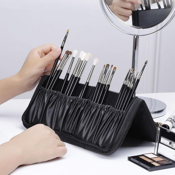 

rownyeon makeup brush storage bag professional powder portable full set of beauty tools folding bags