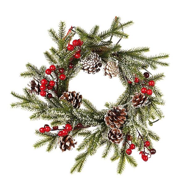 

christmas wreath handmade rattan pendant garland shopping mall door decoration advent guirnalda navidad ornaments decorative flowers & wreat