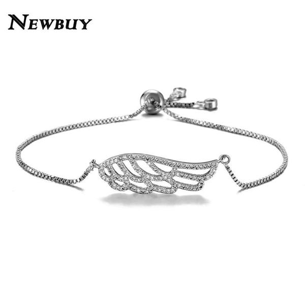 

charm bracelets buy fashion gold chain bracelet adjustable + clear cubic zirconia hollow wing for women girl gift, Golden;silver