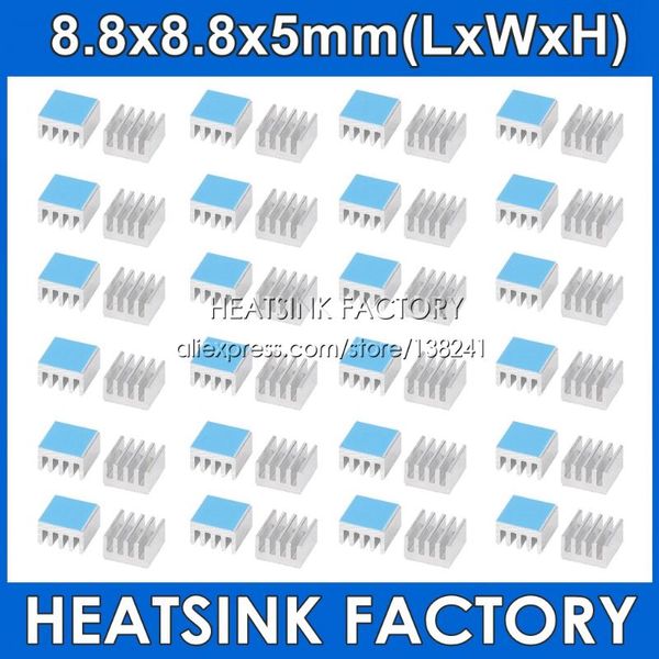 

fans & coolings wholesales price 8.8*8.8*5mm cooling radiator adhesive on the back glue cooler electronic chip heatsink for a4988