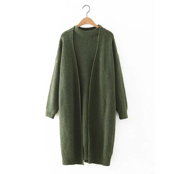 

women's sweaters fashion women knitted sweater casual cardigantwo-piece set long sleeve jacket solid loose coat outwear, White;black