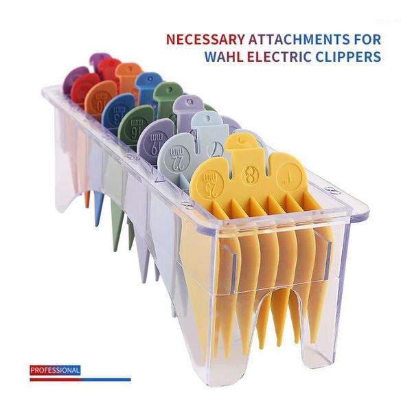 

professional hair trimmer limit comb 8 pcs universal clipper combs guide guard attachment size salon styler tools1