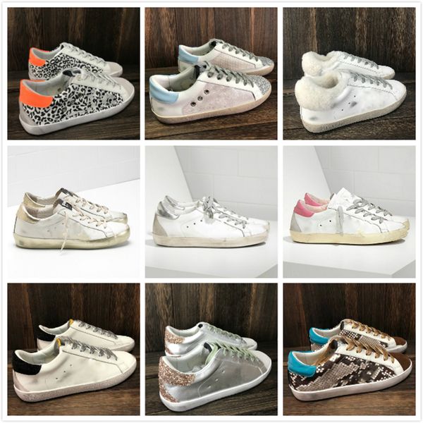 

luxury italy golden super star sneakers baskets women casual shoes sequin classic white do-old dirty designer fashion man trainers, Black
