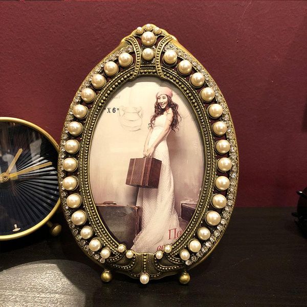 

frames retro metal ornament po frame european nordic simple family flower art desk marco fotos home decor bk50xk