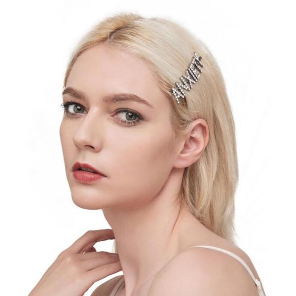 

hair clips & barrettes test word clip blingbling letters bobby pins ,hairslide unique accessories wholesale, Golden;silver