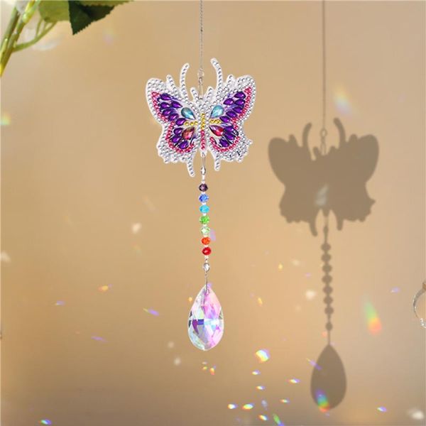 

decorative objects & figurines crystal light catching jewelry wind chime handmade hanging angel tear diamond sunburst pendant garden christm