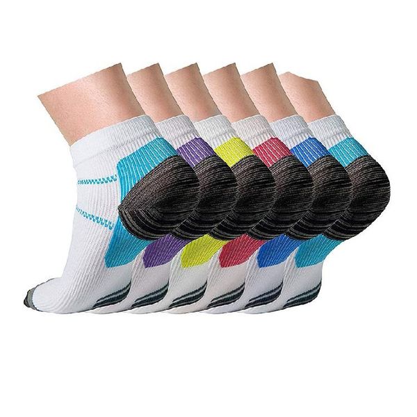 

men's and women's compression socks running pressure riding sport 1 pair per set sports, Black