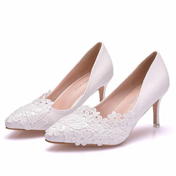 

dress shoes white lace high heels wedding bride party women pumps paltform ladies sandals bridal ankle strap wedges, Black