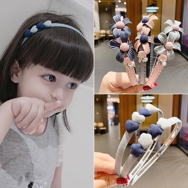 

hair accessories children's cute bow headband girl princess crown flower cartoon tiara gift, Slivery;white