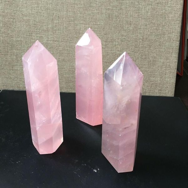 

decorative objects & figurines 2021 style 40-50mm natural rock pink rose quartz crystal wand point healing mineral stone bedroom living room