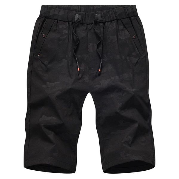 

men's regular fifth pants summer camouflage short plus large size loose five-point knee length shorts with pockets, White;black
