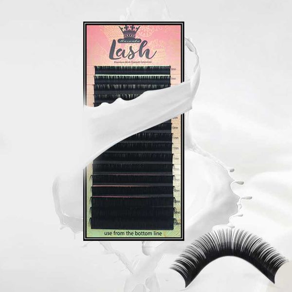 

high-quality faux mink individual extensions deep black fake false eyelashes soft natural cilia lashes with private label
