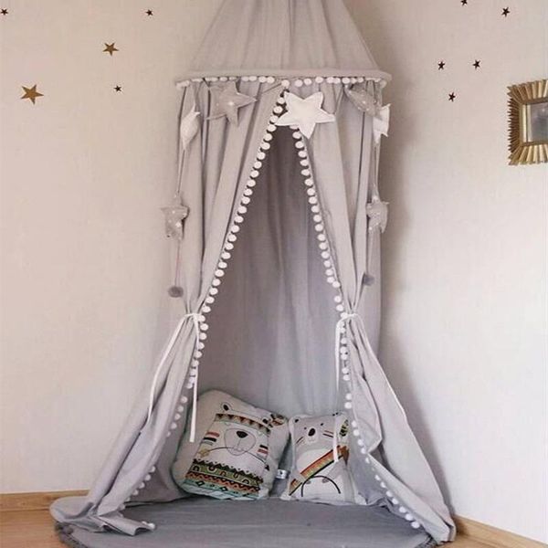 

baby bed account mosquito net for girl boys crib curtain lace kids tent house dome hanging room pography props netting