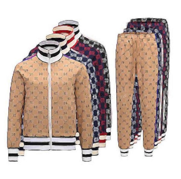 

autumn mens set sweat suits fashion tracksuits classic letters printing 2 pieces outfits men's tracksuit sports suit men women jackets, Gray