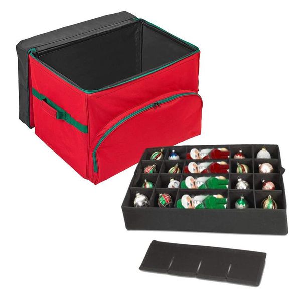 

storage bags christmas gift bag three layer jewelry organizer box foldable waterproof compartment multi-function packaging