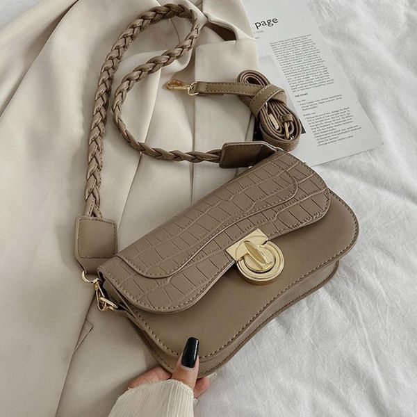 

evening bags crocodile pattern crossbody for women 2021 winter small chain handbag bag pu leather ladies designer shoulder