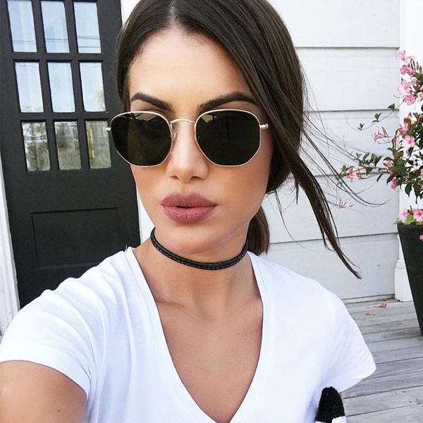 

Sunglasses 2021 Vintage Women Men Luxury Brand Design Fashion Metal Glasses Female Driving Eyewear Oculos De Sol Masculino