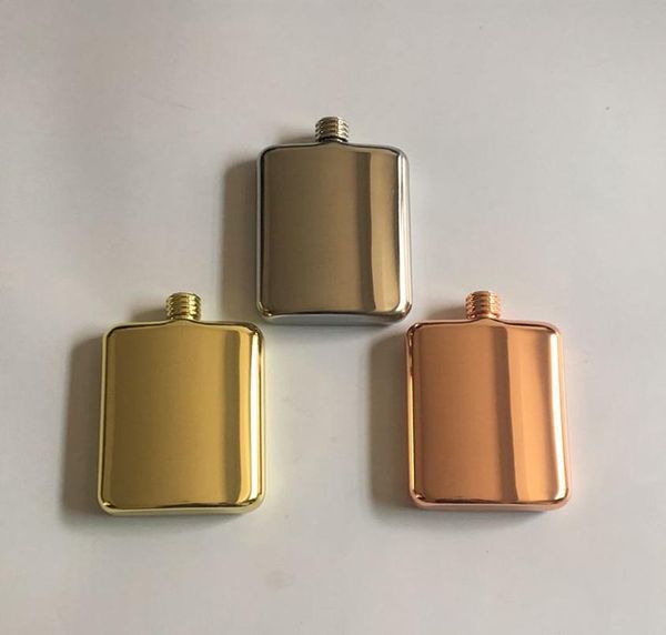 2021 flasks de quadril de cobre de aço inoxidável 6oz Flagonhips ao ar livre flagonhips Gift Whiskey 3 cores para escolher