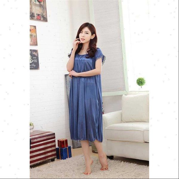 

summer sleep clothing womens sleepwears plus size nighties lingerie homewear nightgown silk sleepshirts short sleeve sleepwear, Black;red