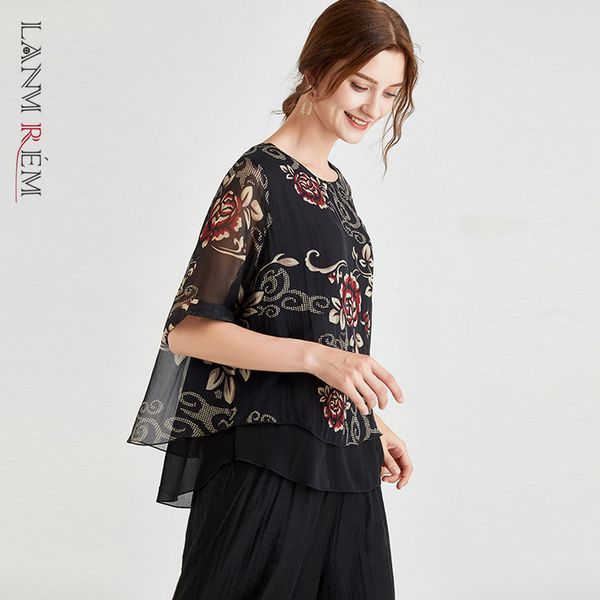 

women black printing big size t-shirt round neck short sleeve female fashion summer arrivals 2e1735 210507, White