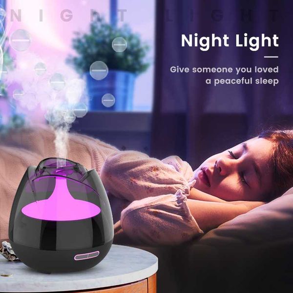 

aromatherapy diffuser with colorful led light spray waterless auto-off super-quite for room home office car yoga humidifiers
