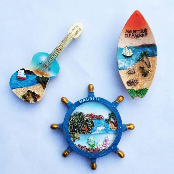

fridge magnets qiqipp creative crafts refrigerator mauritius small boat three-dimensional tourist souvenir