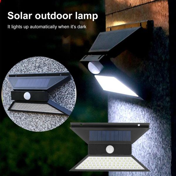 

outdoor wall lamps 1.2v 67 led solar human body sensor light collapsible super bright waterproof ip65 garden plastic