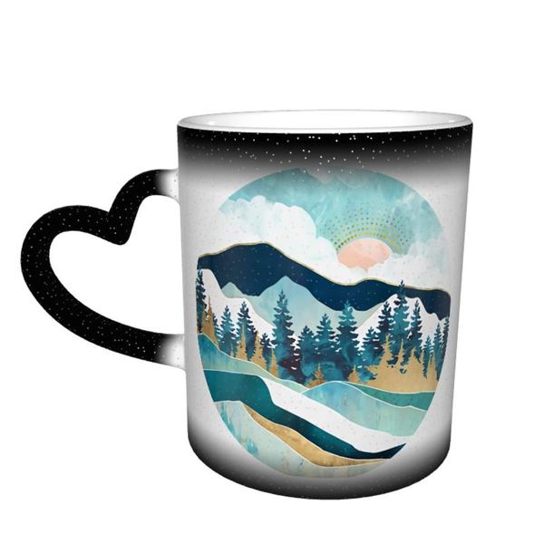 

mugs forest mug cute ceramic gift color changing cups
