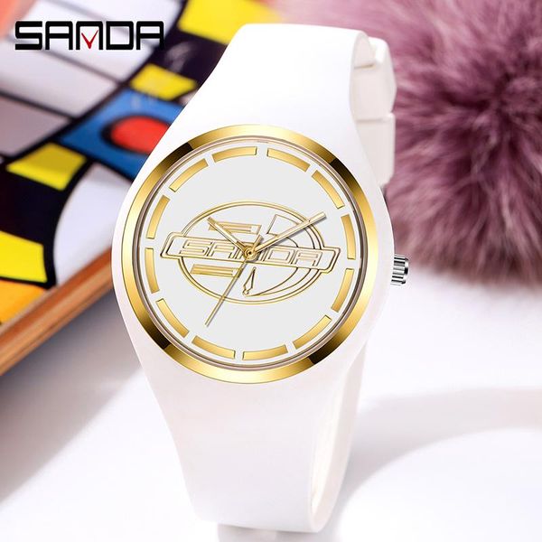

wristwatches brand sanda men's special dial quartz watch man japanese movement watches original design waterproof clock, Slivery;brown
