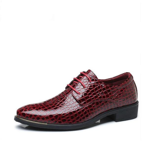 

dress shoes men pointed toe formal leather official big size 38-48, Black