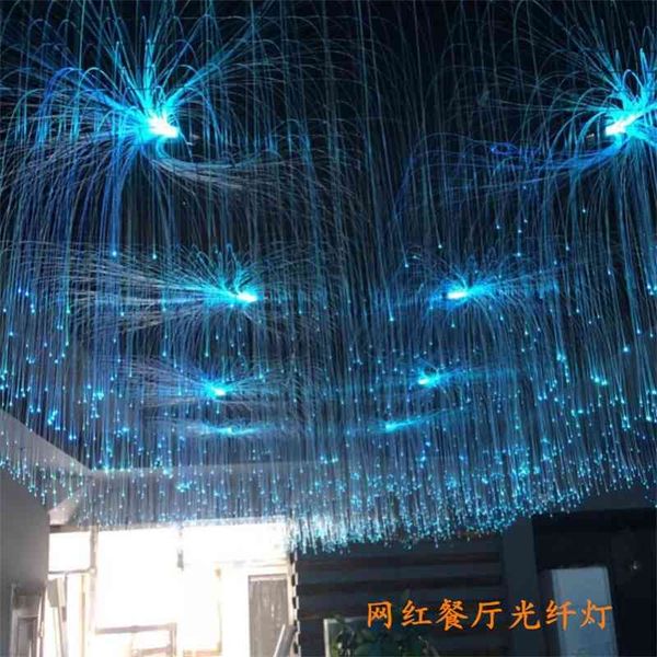 

net red restaurant corridor led chandelier l bar star fiber lamp