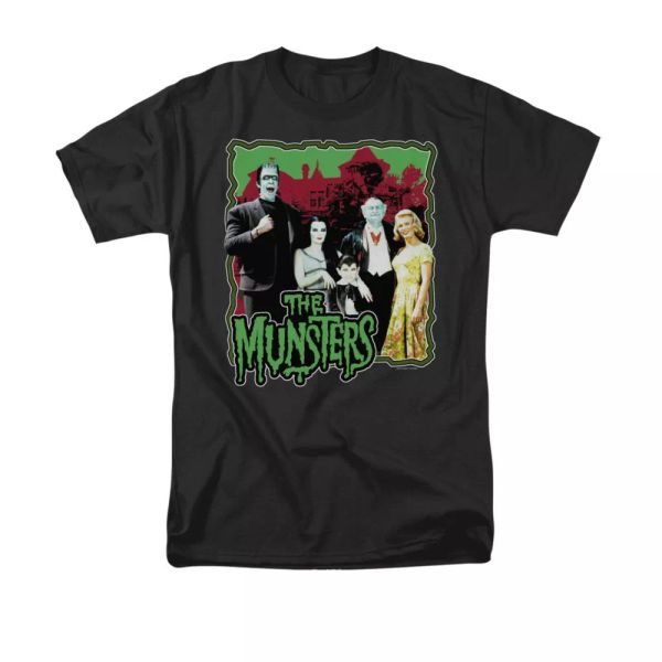 

Munsters Normal Family TV Show T-Shirt Sizes S-3X NEW, White;black