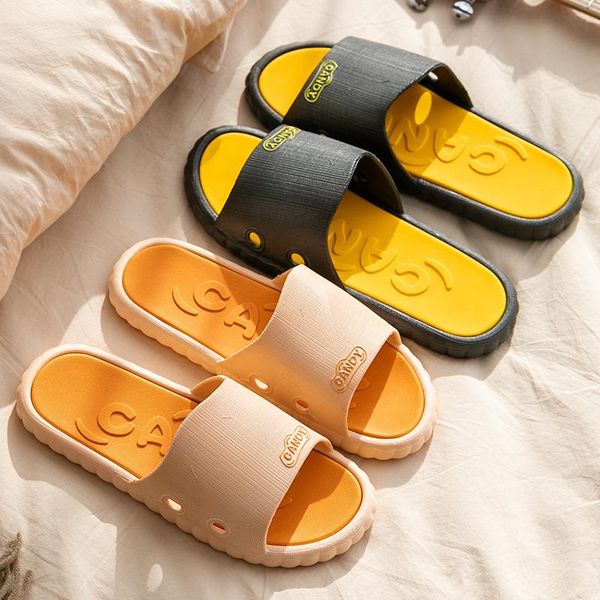 

slippers japanese kawaii sandals women 2021 summer home shoes soft sole flat slides female lovely household flip flop mules girl, Black
