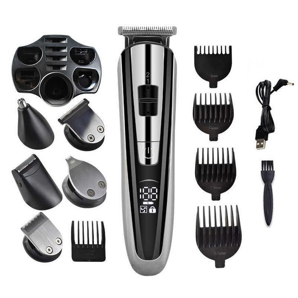 

barber hair clipper multifunctional electric trimmer shaver for men's razor nose hair trimmer cordless haircut electric razor 5 p0817