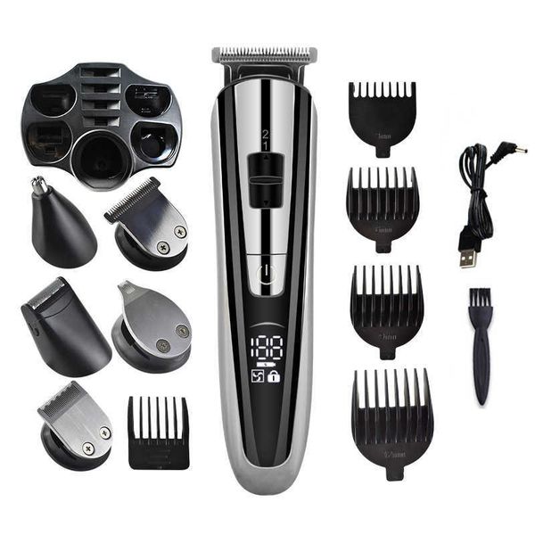 Barber Hair Clipper Multifuncional Trimmer Shaver para Homens Razor Nose Hair Trimmer Corte De Corte De Cabeleireiro Razor 5 p0817