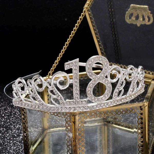 

party hats 18th birthday queen princess crown decorations for women happy headband wedding headwear hair decoration