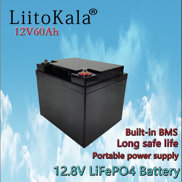 

liitokala 12v 60ah deep cycle lifepo4 rechargeable battery pack 12.8v life cycles 4000 with built-in bms protection