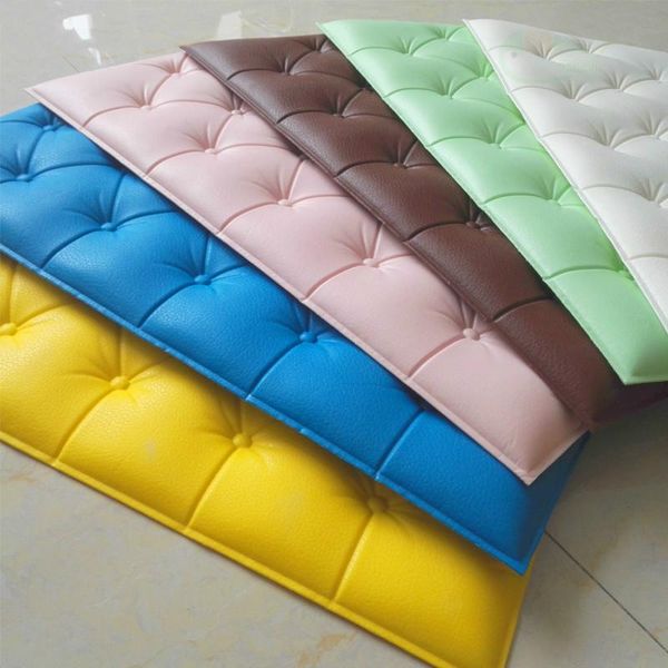 

wallpapers faux leather pe foam waterproof self adhesive wallpaper 3d for living room bedroom kids nursery home decor wall sticker