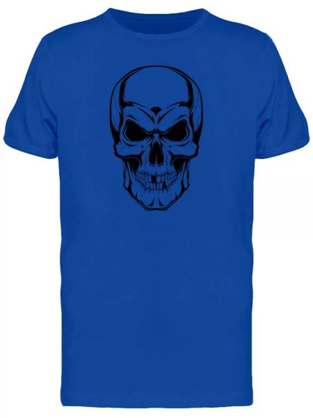 

skull with teeth missing men's tee -image by shutterstock, White;black