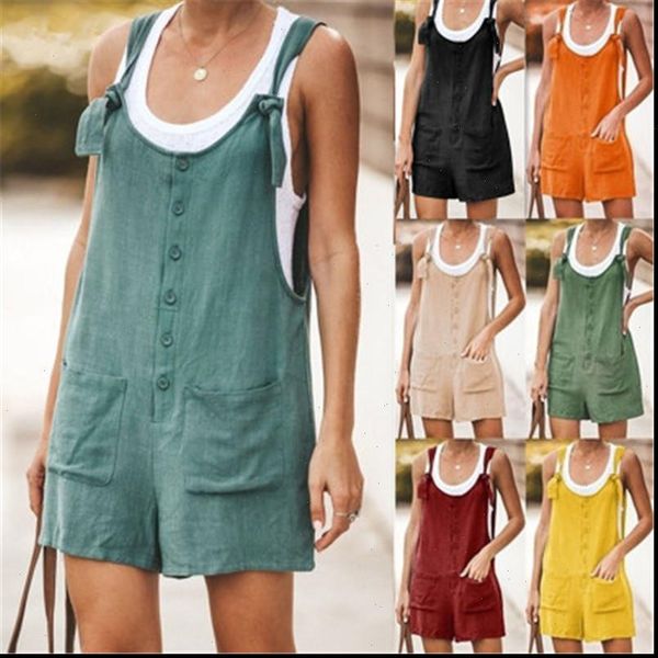 

large size women jumpsuit v neck strap sleeveless fashion loose casual rompers womens skinny summer pockets playsuit, Black;white