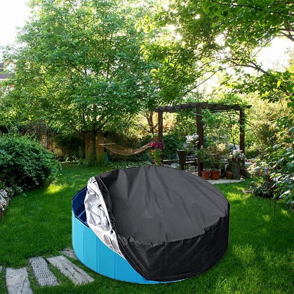

pool & accessories cover round swimming tub outdoor dustproof floor rain cloth mat fit foldable #g2
