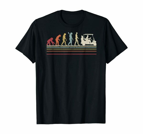 

funny golf shirt. retro style evolution of man t-shirt, White;black