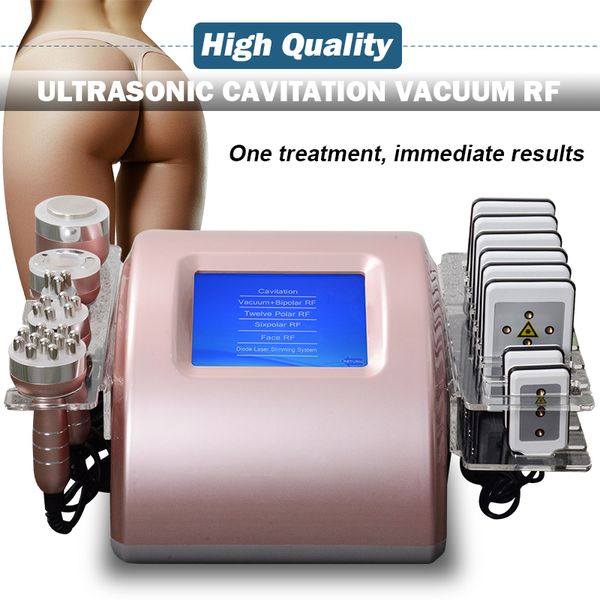 

lipo laser slimming lipolaser machine ultrasound cavitation body contouring rf radio frequency skin lifting system, Black